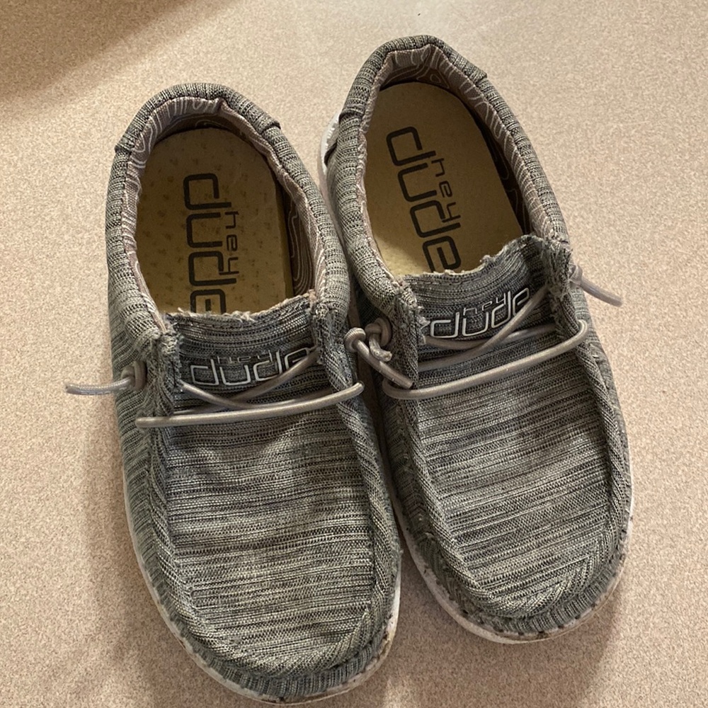 Gently worn toddler HEY DUDE SLIP ON SHOES